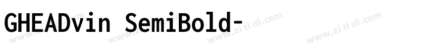 GHEADvin SemiBold字体转换